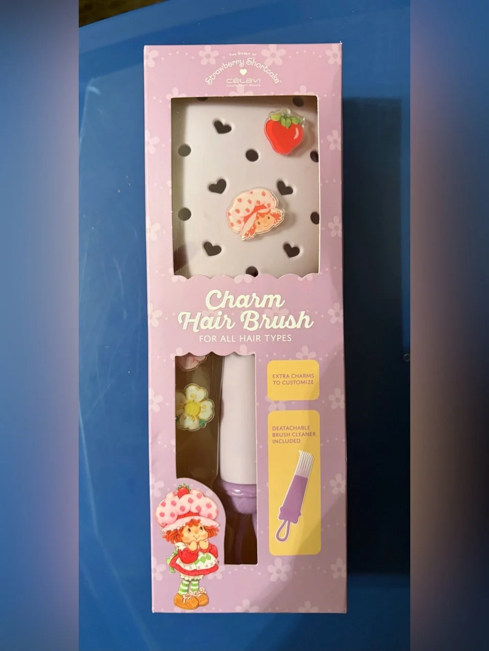 Charm Hair Brush for Kids with Strawberry Charms